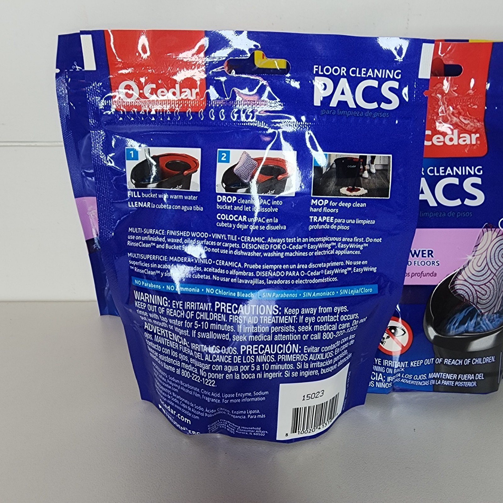 4- O Cedar Hard Floor Deep Cleaning Pacs Lavender 10 Count Each