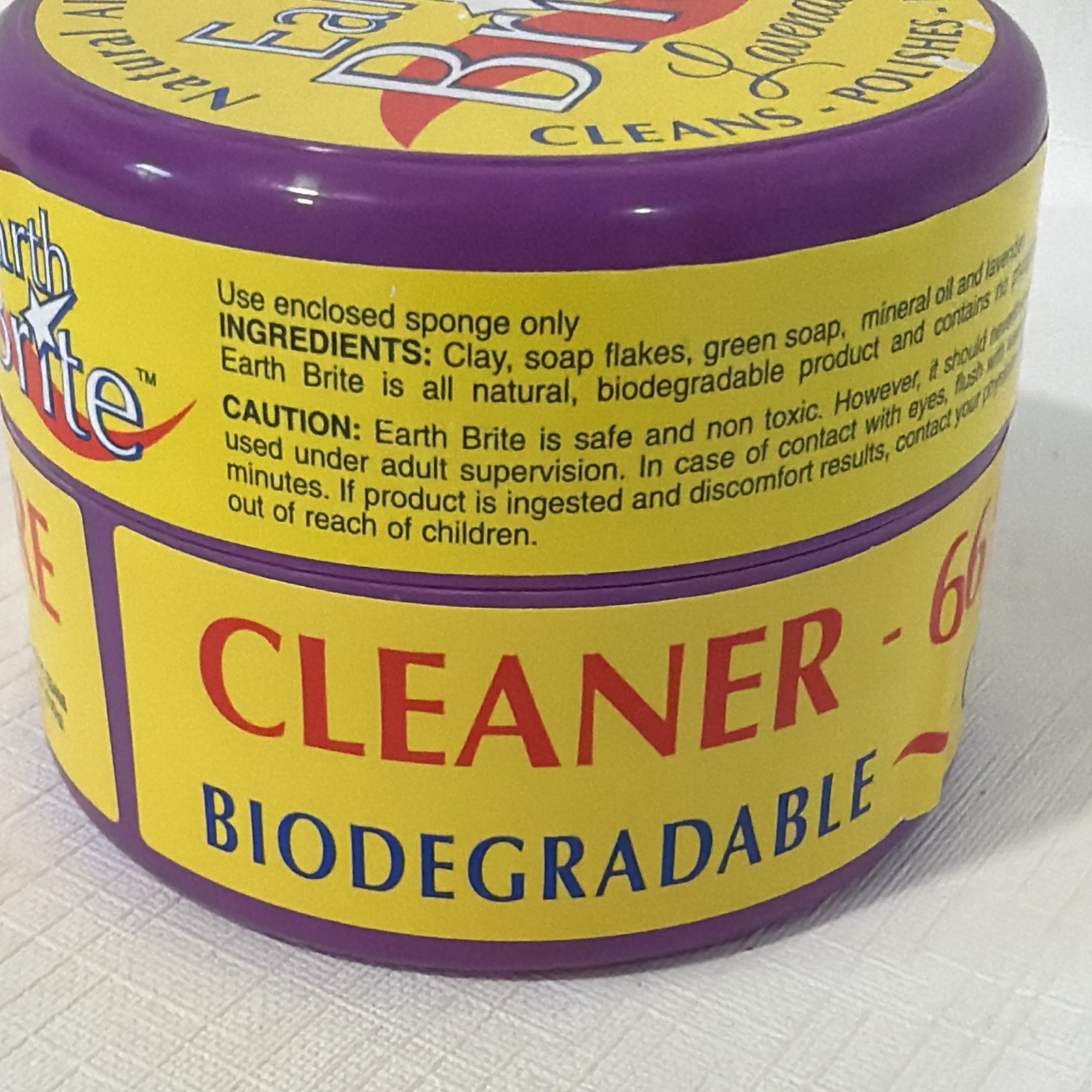 NEW Original Earth Brite Natural All Purpose Cleaner 17.5 oz Lavender France NOB