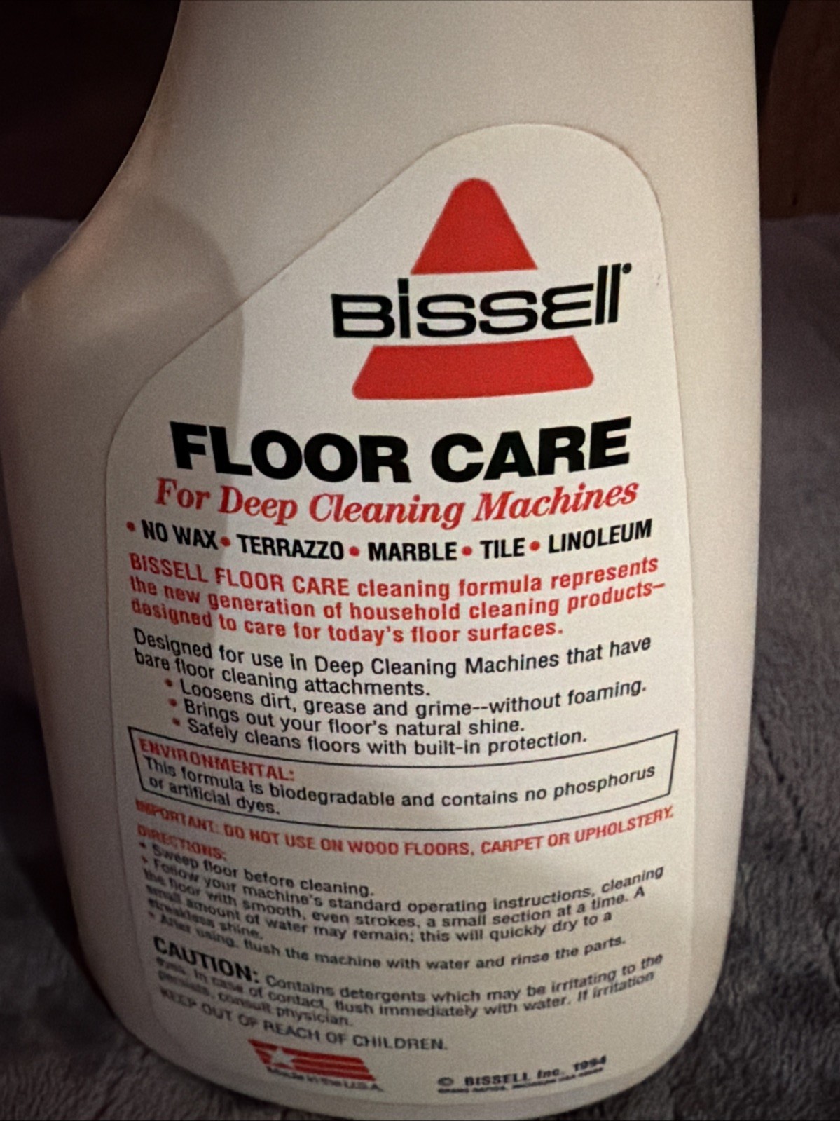 Bissell Floor Care Cleaner for Deep Cleaning Machines 16 oz Brand New Vintage