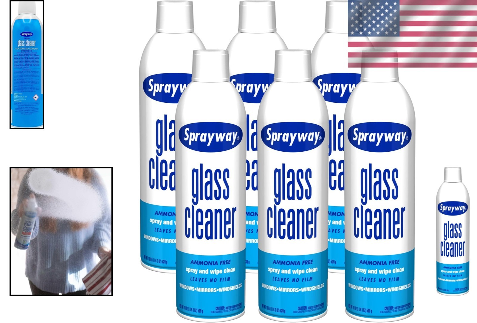 Pack of 6 Streak-Free Foaming Glass Cleaner, 19oz – Ultimate Cleaning Experience