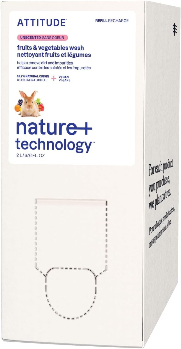 ATTITUDE Fruit & Vegetable Wash, Food-Safe Cleaner