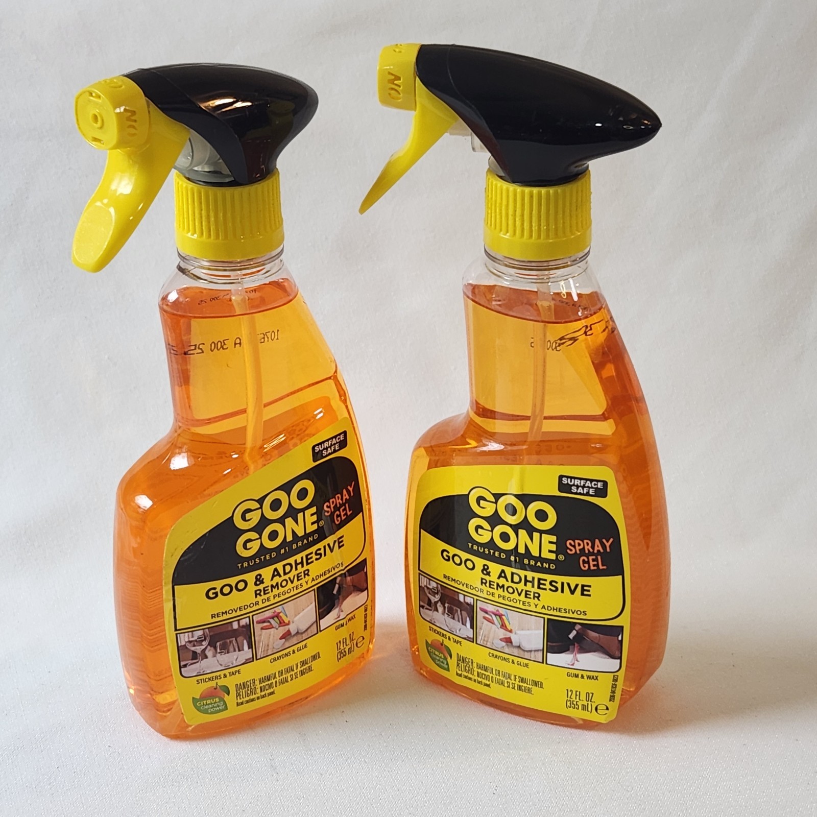 (Lot of 2)Goo Gone Adhesive Remover Original Spray Gel – 12 oz Each