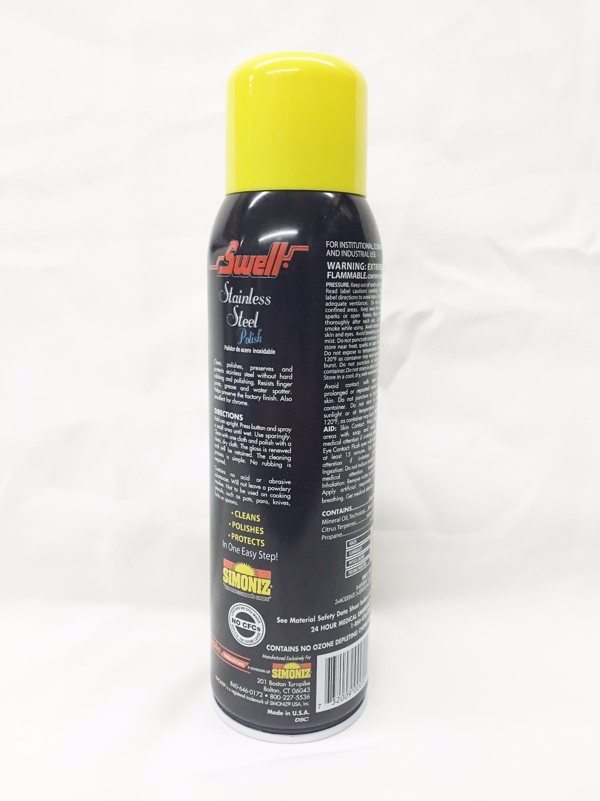 15 oz Swell Stainless Steel & Chrome Cleaner & Polish Aerosol Spray