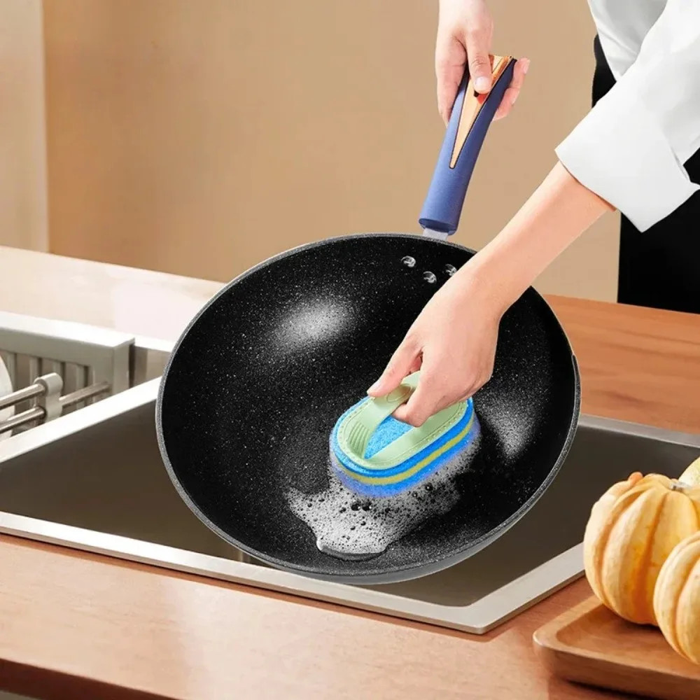 Kitchen Bathroom Toilet Cleaning Magic Sponge Glass Wall Cleaning Bath Brush Han