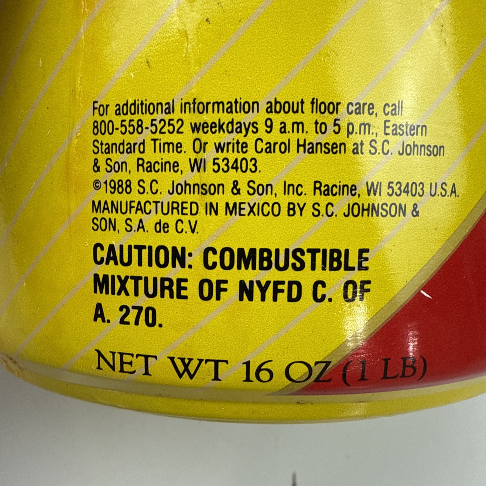 SC Johnson Wood Paste Wax Original Formula 16+ oz Long Lasting Shine Almost Full