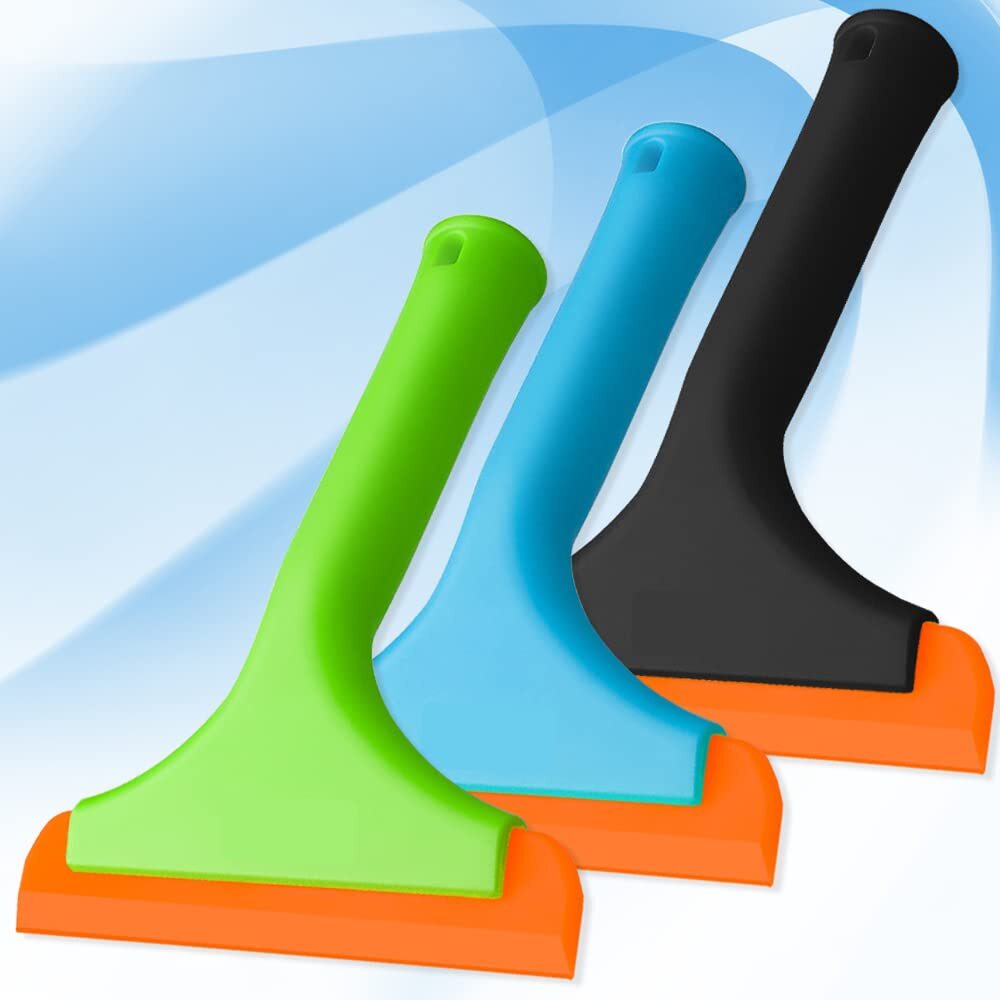 3 Pcs Flexible Silicone Squeegee 5.9 Blade Window Squeegee Shower Squeegee For