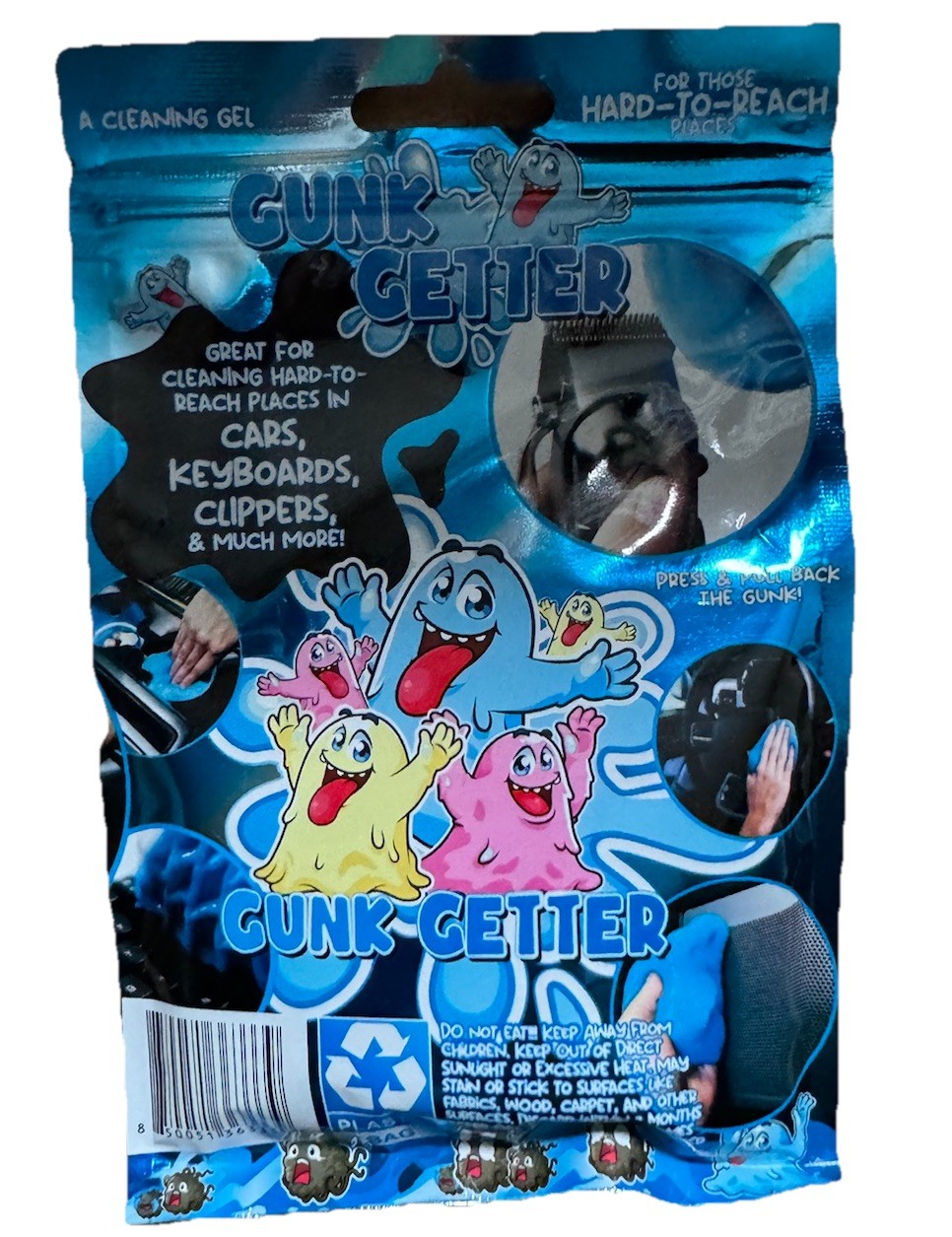 Gunk Getter Cleaning Gel For Those Hard To Reach Places- One Resealable Pouch