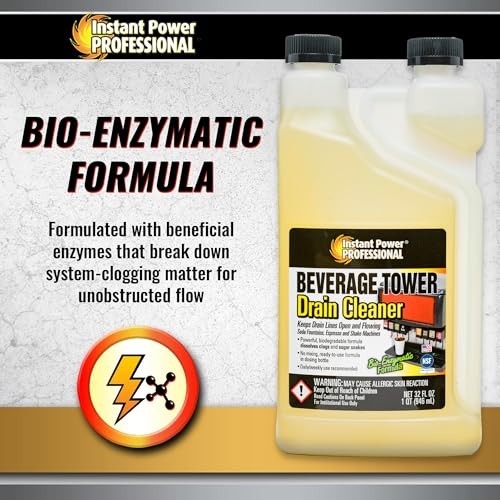 Professional Beverage Tower Drain Cleaner, Keg Line Cleaner Solution 1 Pack
