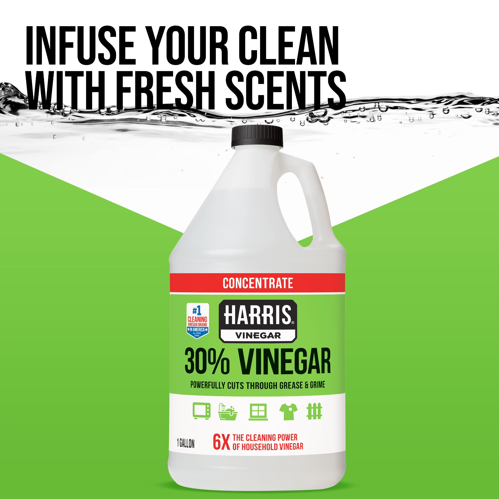 2 Pack- Harris 30% Vinegar Concentrate 1Gal Industrial Strength Cleaning Vinegar
