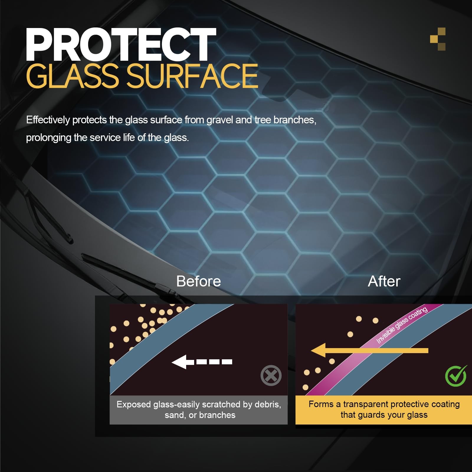 Car Ceramic Glass Coating Spray,Automotive Windshield Rain Repellent Glass Po…