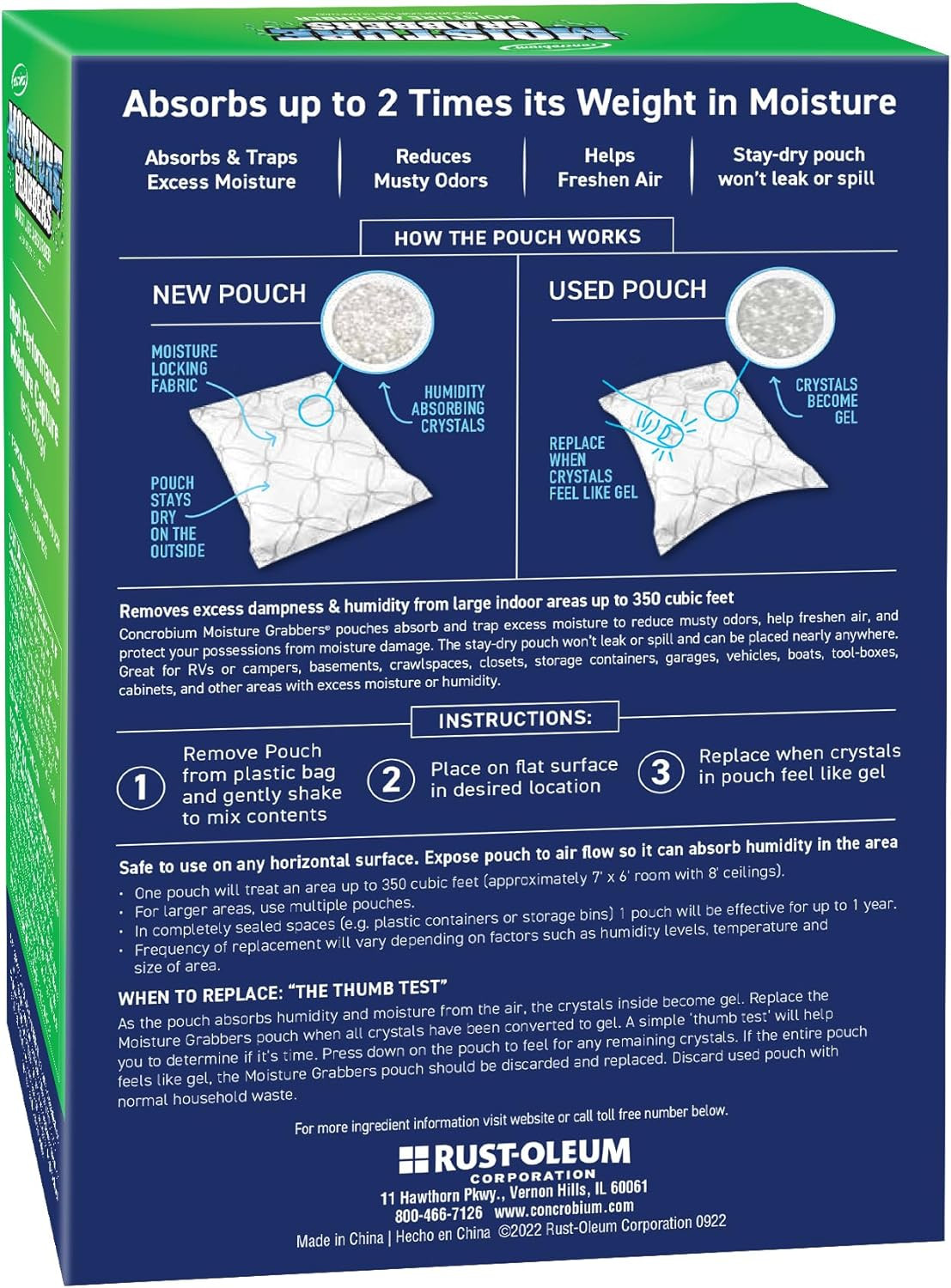 7453276 Moisture Grabbers Humidity Absorbing Pouch, 27.6 Oz