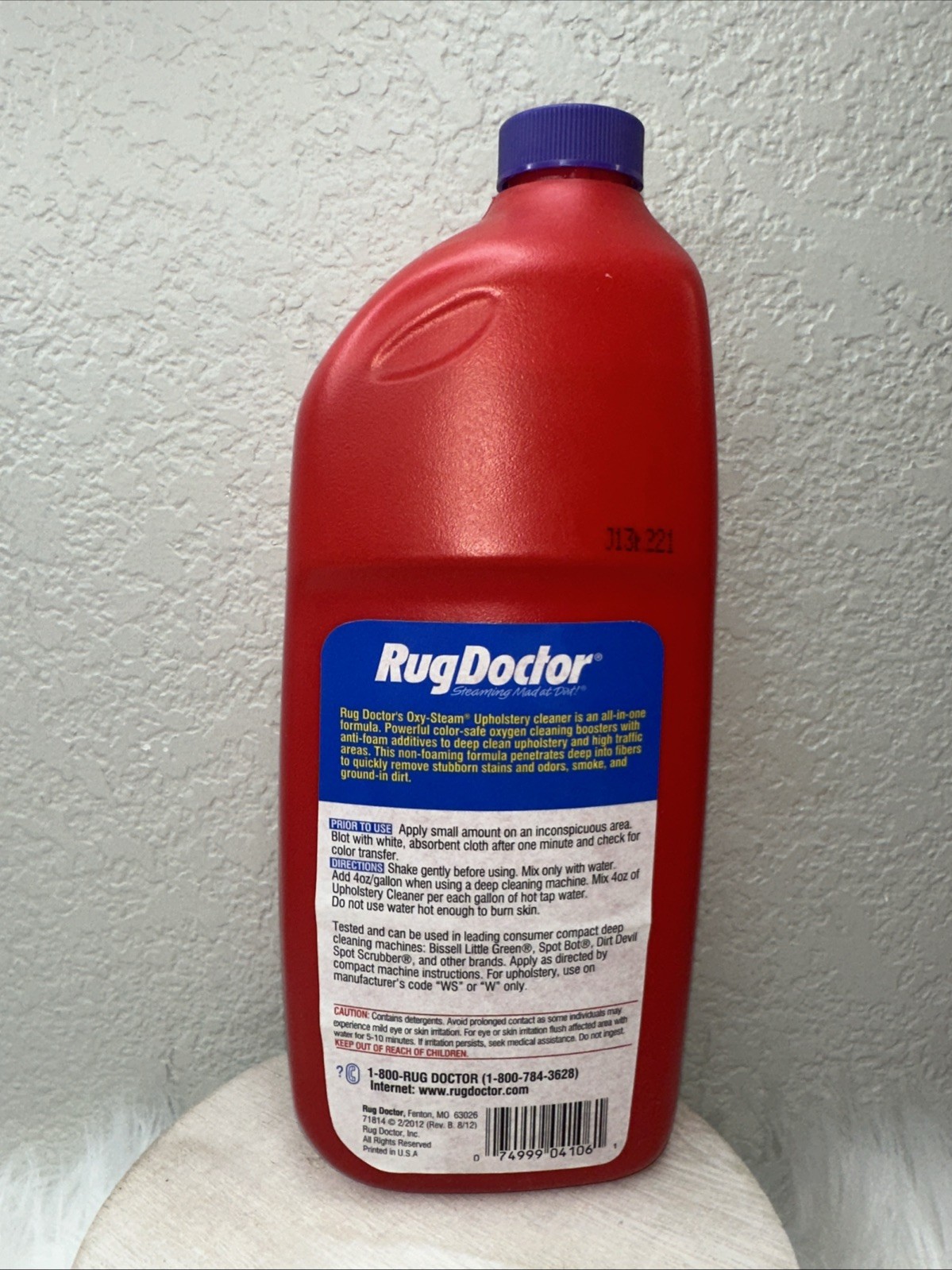Rug Doctor Oxy-Steam Upholstery Cleaner NEW FAST SHIPPER 32oz