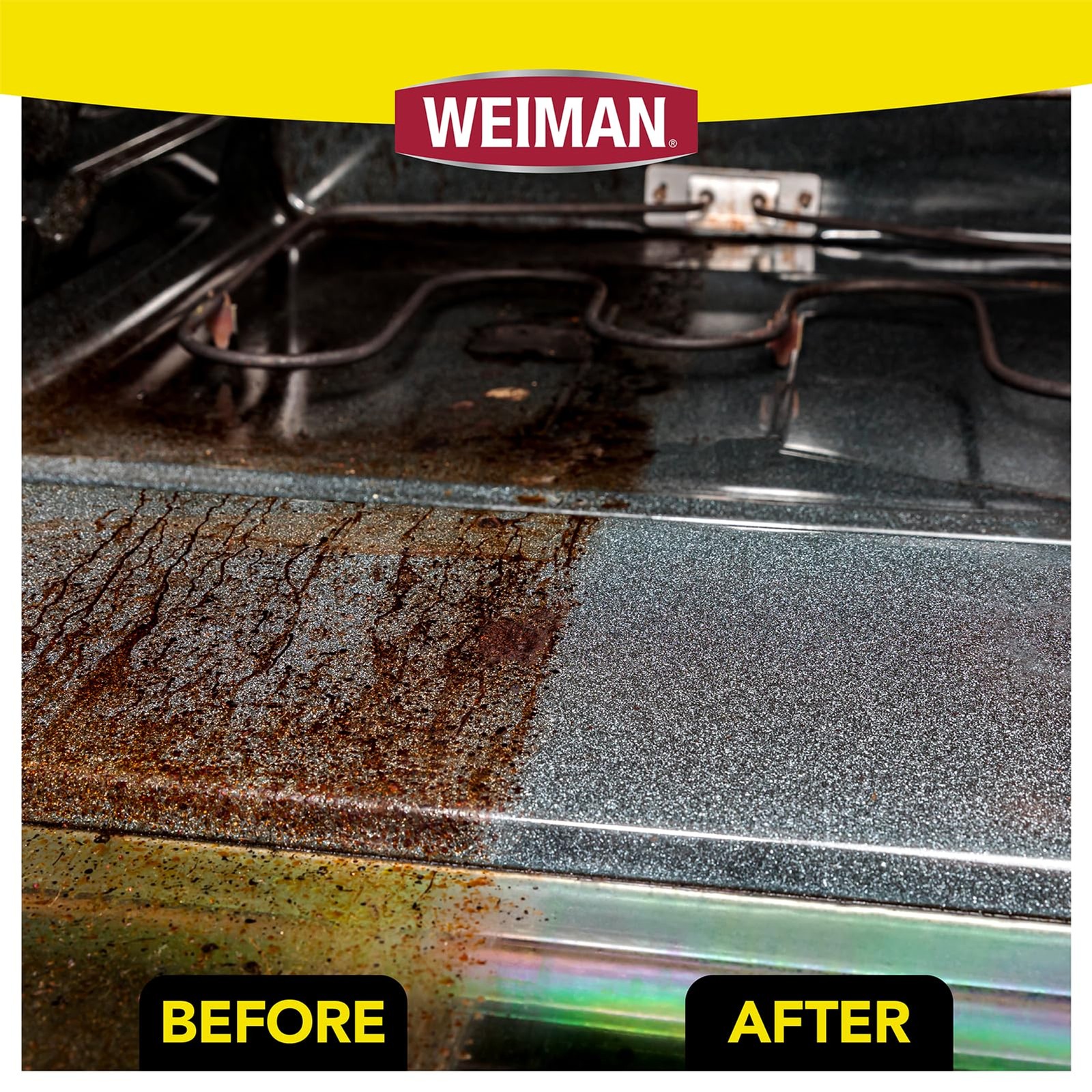 Weiman Heavy Duty Stove and Oven Cleaner 3 Piece Total Clean Kit, For Baked on G