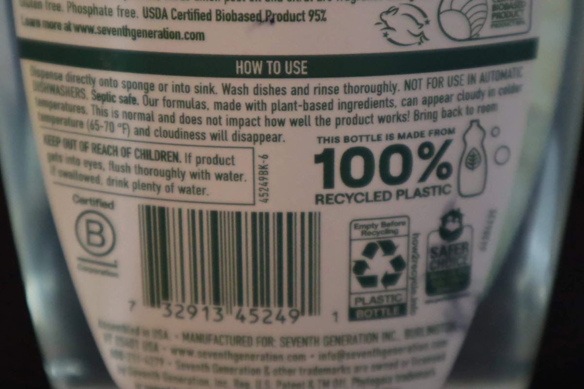 3 Count Seventh Generation Dish Soap 15oz Lavender Mint & Yuzu Basil