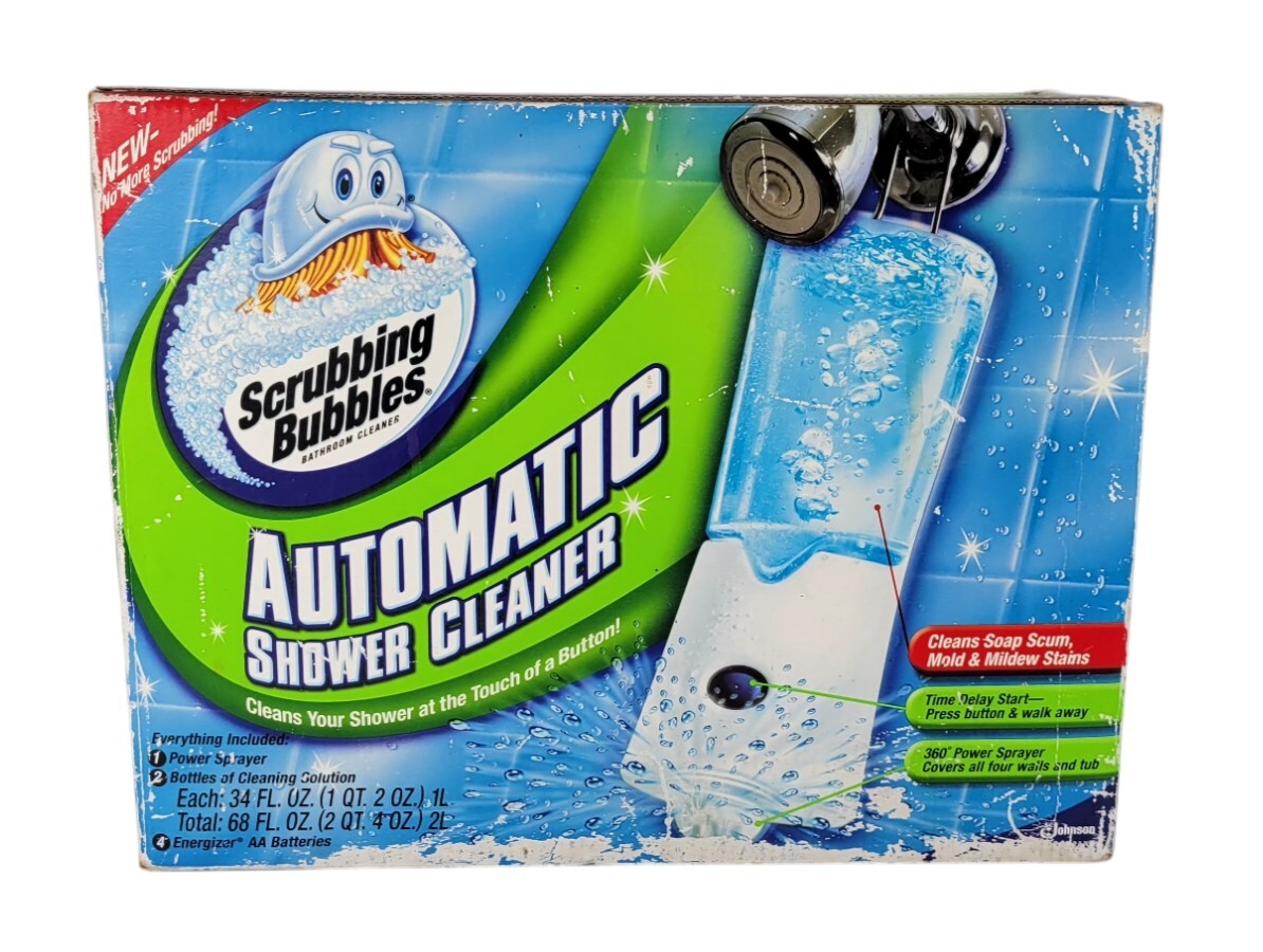 Scrubbing Bubbles 360 Degree Automatic Shower Cleaner Kit With 2 Refills New NOS