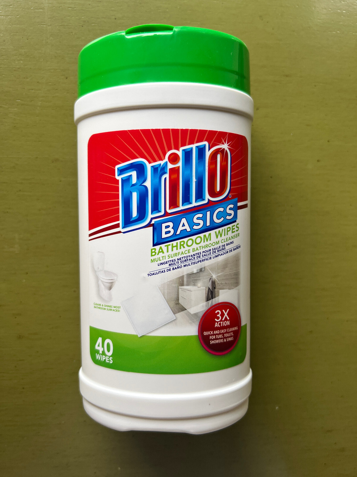 Brillo Basics Cleaning Wipes Multi Surface Bathroom Cleanser 40ct *NEW*