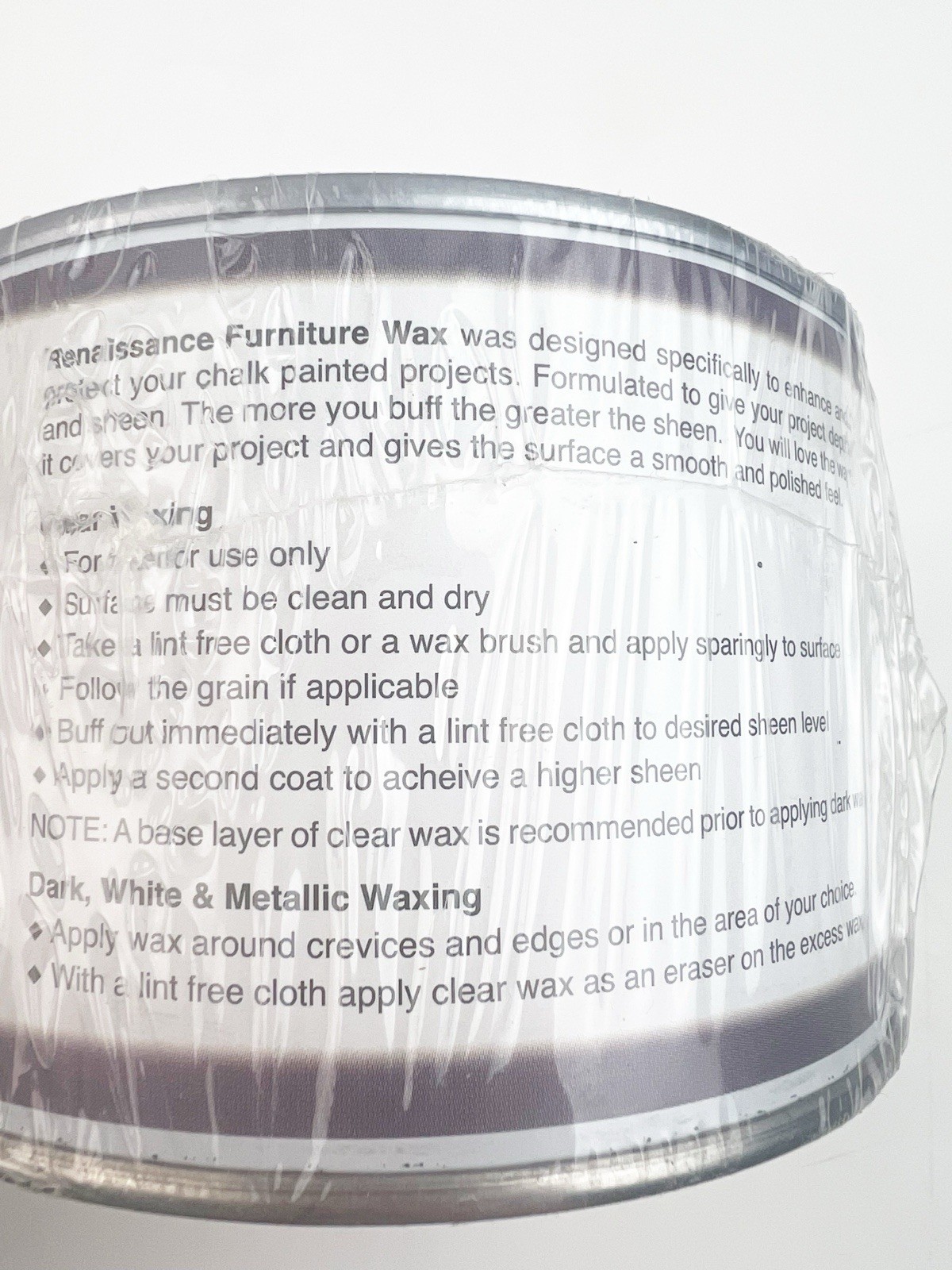 Renaissance Clear Furniture Wax 13.5 oz New Sealed Chalk Painters Seals Protects