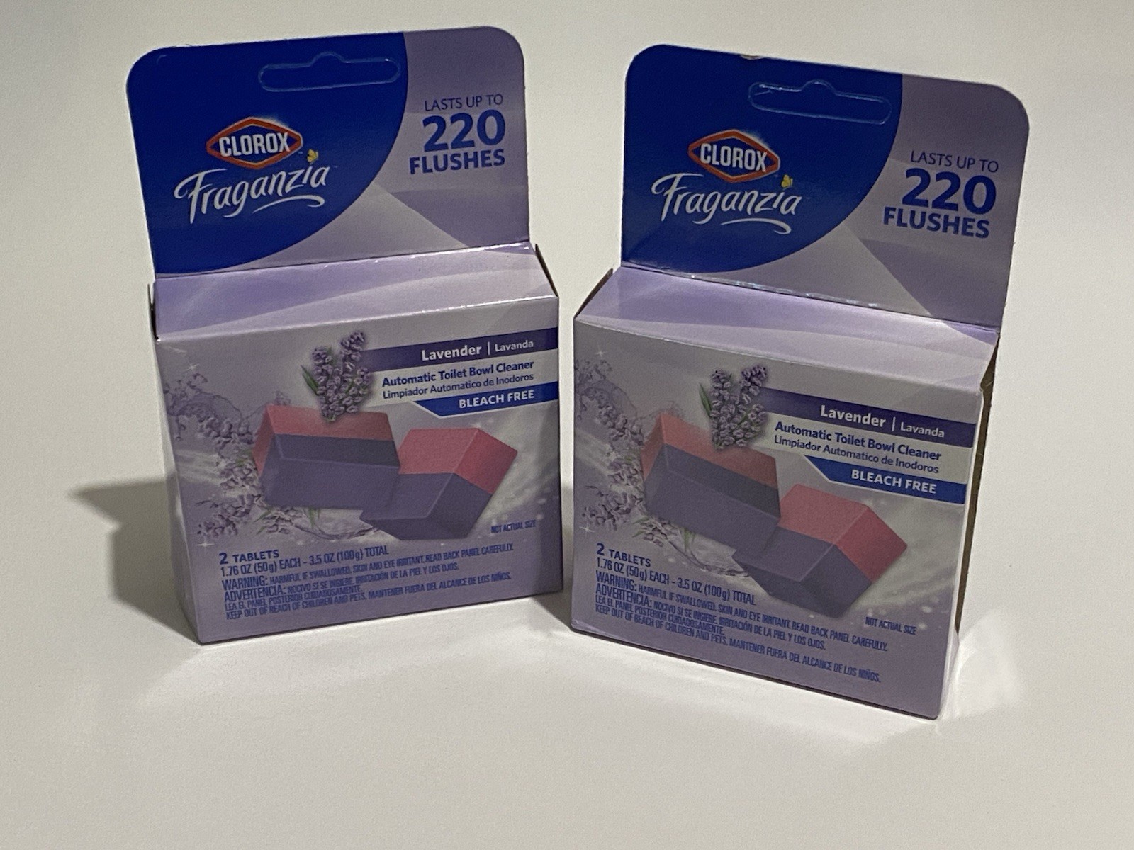 Clorox Automatic Toilet Bowl Cleaner Lavender Bleach Free 2 Boxes