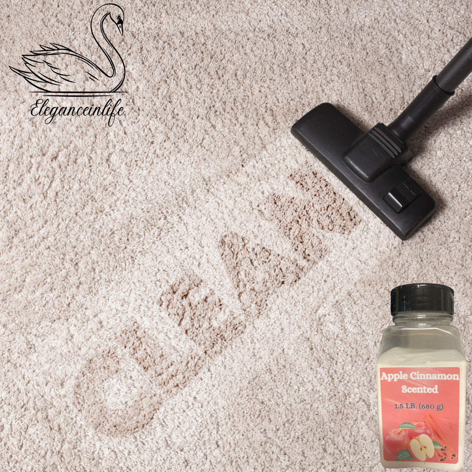 Eleganceinlife Apple Cinnamon-Scented Carpet and Room Deodorizer 1.5 LB Each 2pk