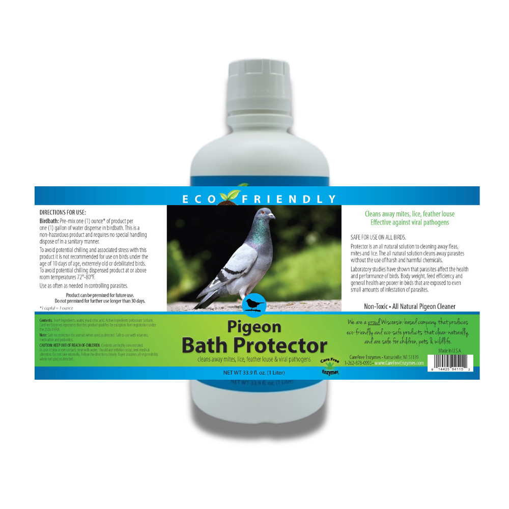 Pigeon Bath Protector & Feather Conditioner | For Show & Racing Pigeons | 16 oz