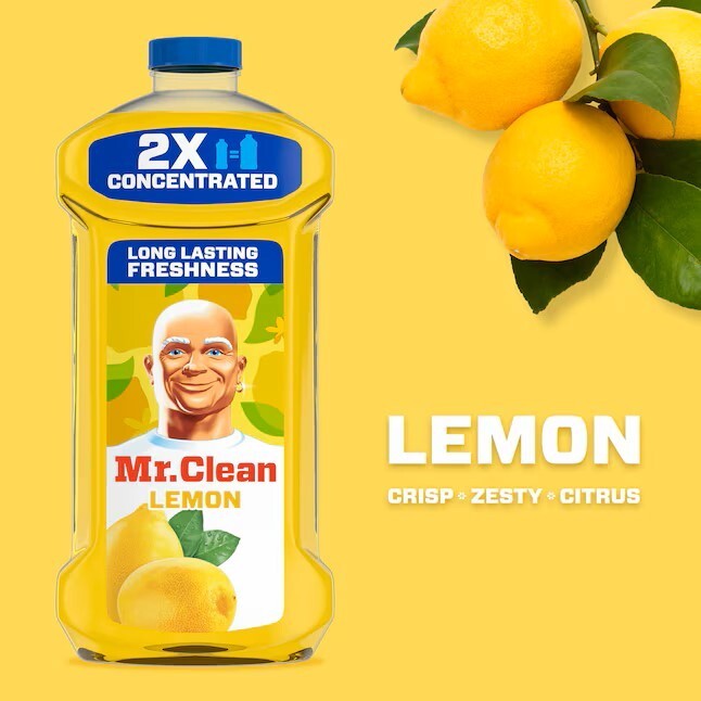 Mr. Clean 2X Concentrated Multi Surface Cleaner With Lemon Scent, 64 fl oz