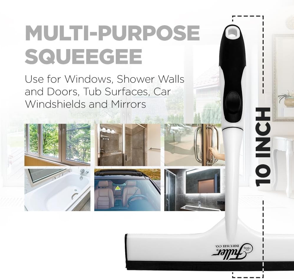 Easy Grip Handheld Squeegee Shower Walls Doors Tub Surfaces Windows Mirrors &