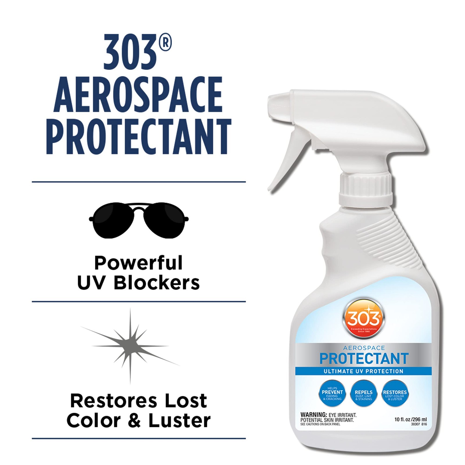 303 Products Aerospace Protectant Spray, Uv Protection, Repels Dust, D
