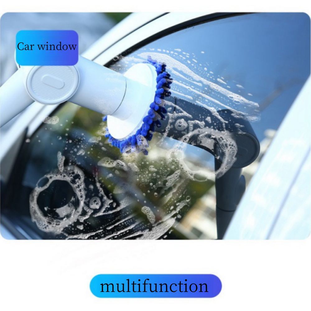 Electric Spin Scrubber for Cleaning with 1500mAh Batteries 8 Brushes/Brush head