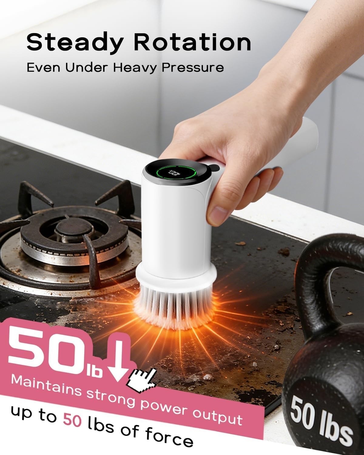 Shower Scrubber, Electric Spin Scrubber for Bathroom Cleaning – Cordless Show…