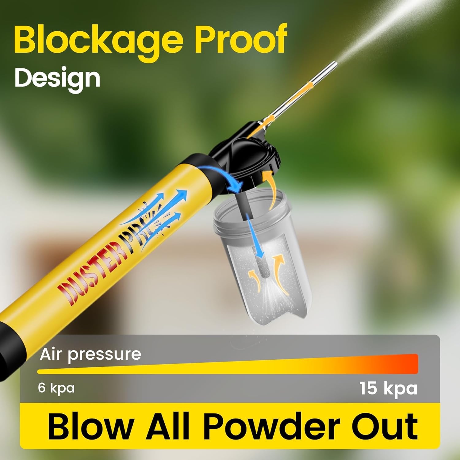 Diatomaceous Earth Powder Duster Adjustable Upto 4 FT Powder Output Adjustable