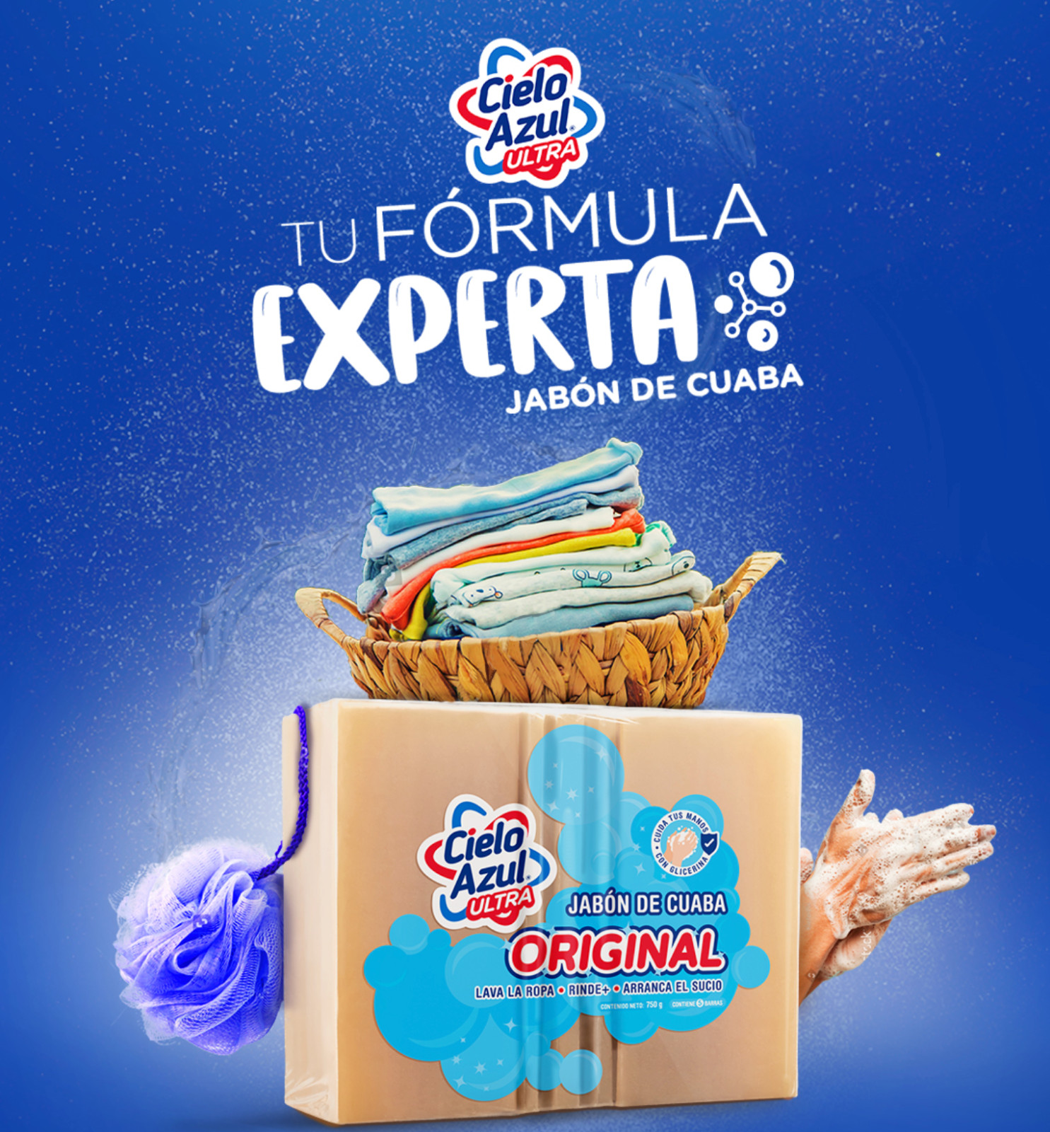 2 x 5 Packs Jabón Cuaba Cielo Azul Floral Scent