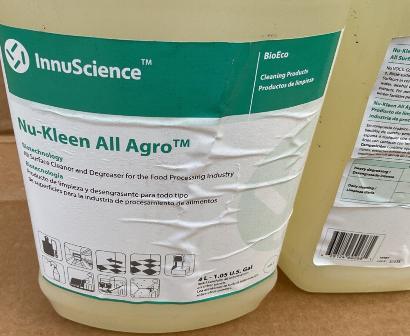 INNUSCIENCE 16487 Nu-Kleen All Agro 4L odor less All-Purpose Cleaner (Pack of 2)