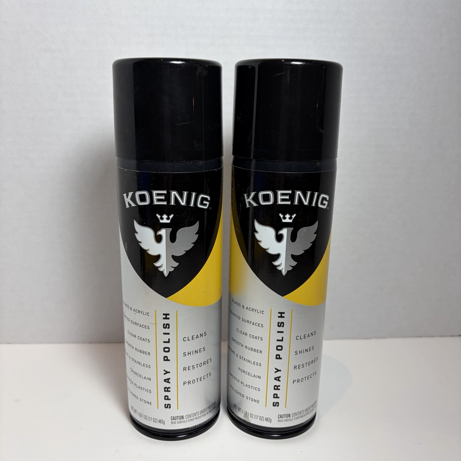 Koenig Spray Polish Multi-Surface Cleaner and Polish (17oz cans) Set of 2