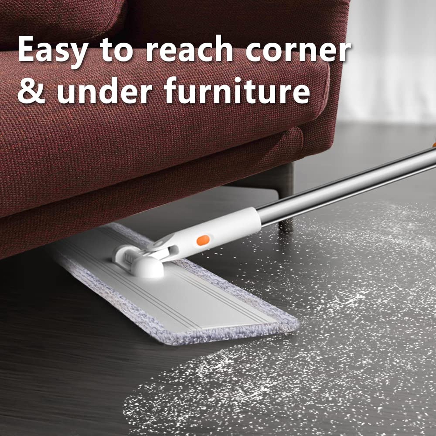 Microfiber Flat Mop 32 in Large Mops for Floor Cleaning Commercial Dust Dry W…
