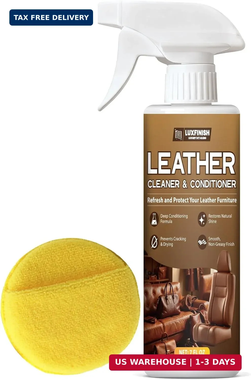 Leather Cleaner and Conditioner with UV Protectants, a Non-Toxic Formula to Help