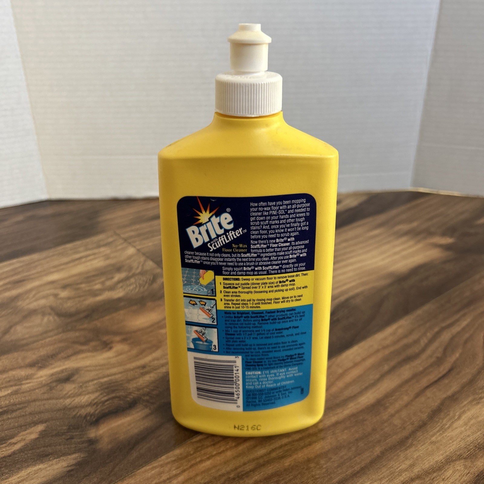 VTG 1998 Brite Floor Cleaner W/ScuffLifter SC Johnson No Wax Floors ~75% Full