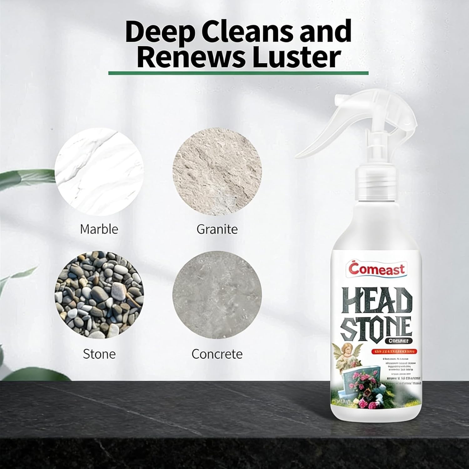 Headstone Cleaner for Graves Compatibility with Cemetery Memorials 8.45 Fl Oz