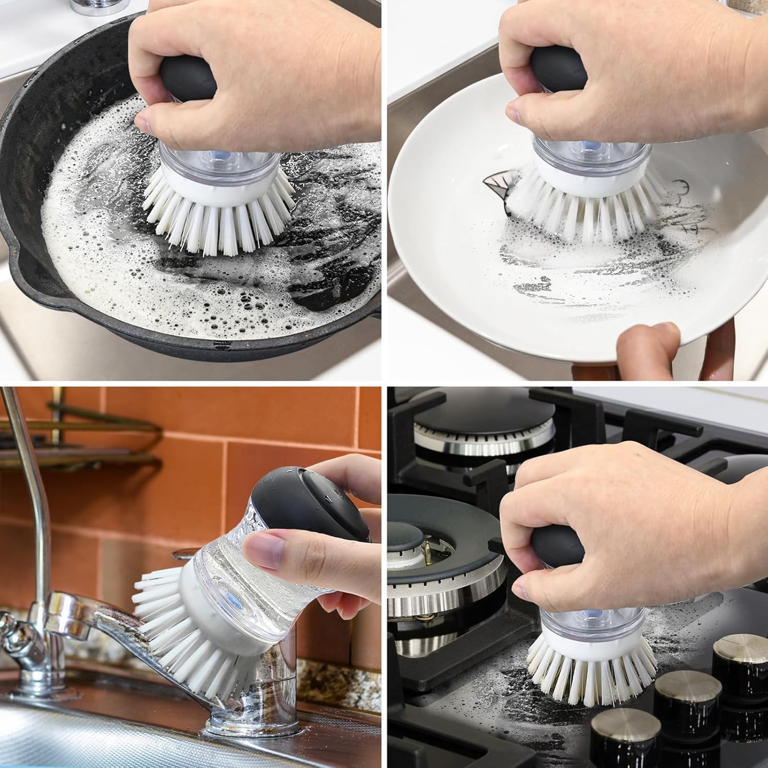 Palm Brush Refills for OXO Palm Brush, 6 Pack Dish Brush Replacement Head | P…