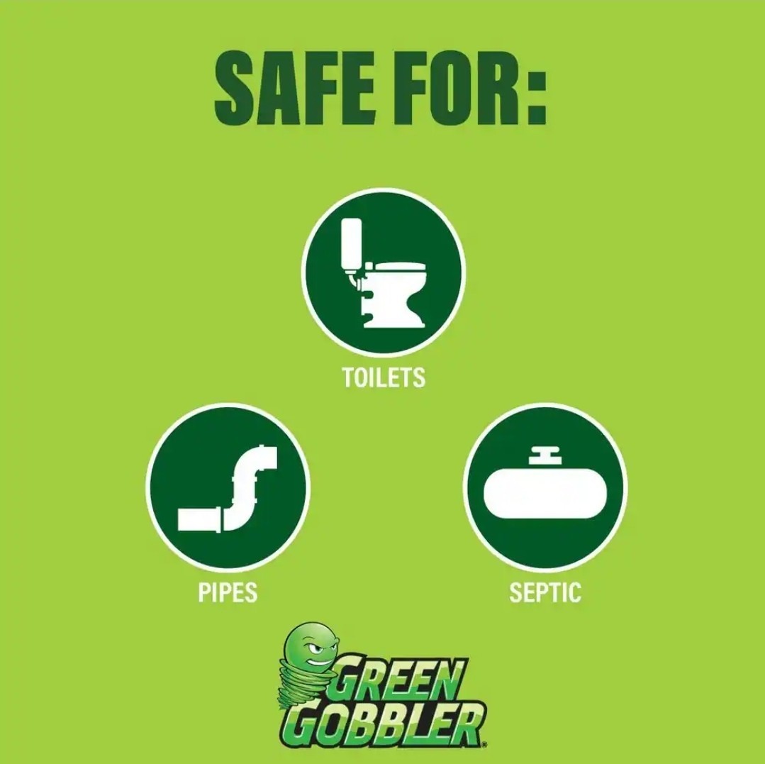 Green Gobbler Septic Sludge Remover 1 Gal Emergency Drain Cleaner Powerful Formu