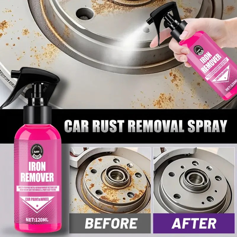 All-Purpose Rust Remover Spray 120ML Fast-Acting Iron Oxidation Eliminator