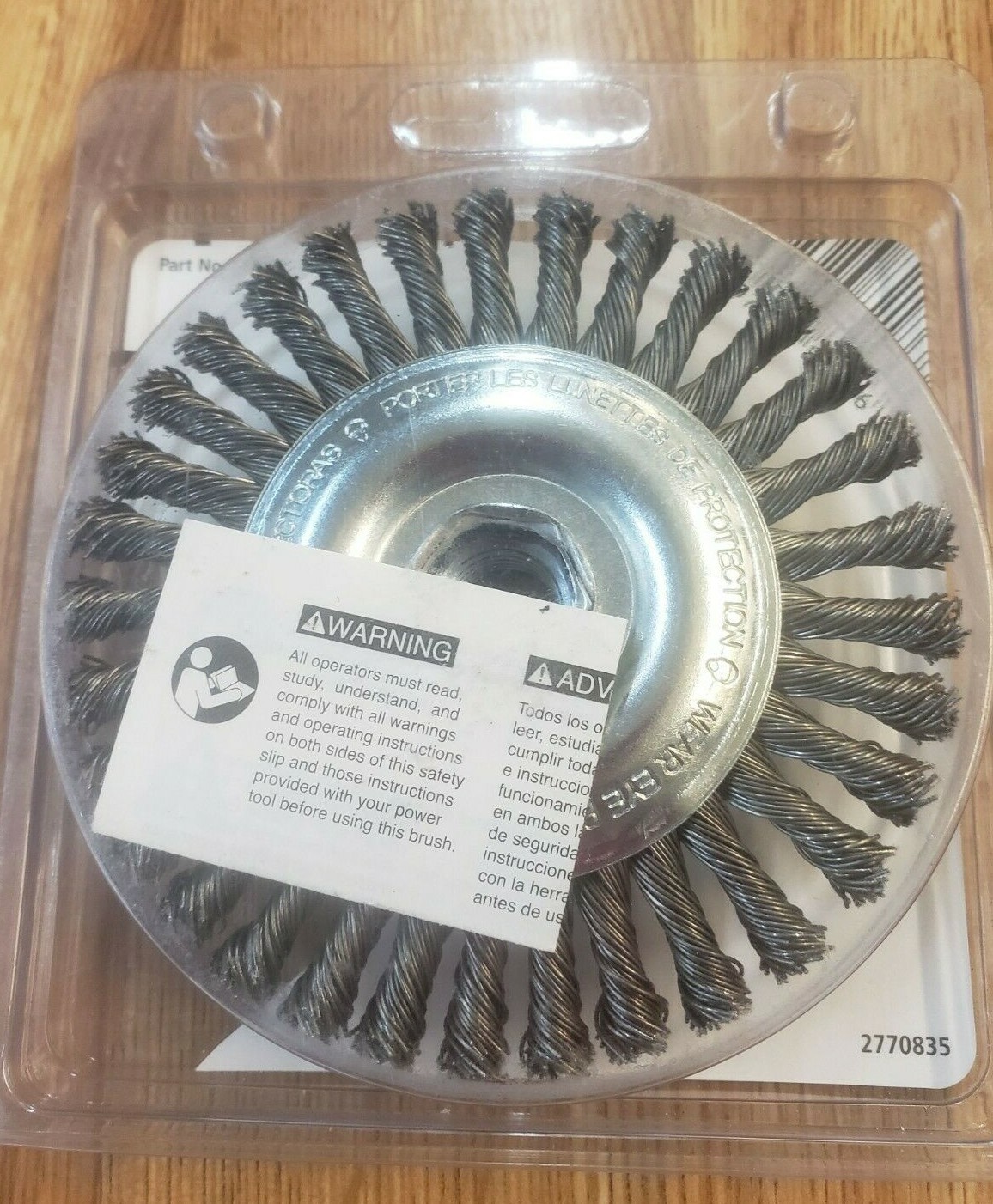 82186 4X5/8-11 Wire Wheel, Pferd Inc, EACH, EA, Threaded knot wheel brushes. Str