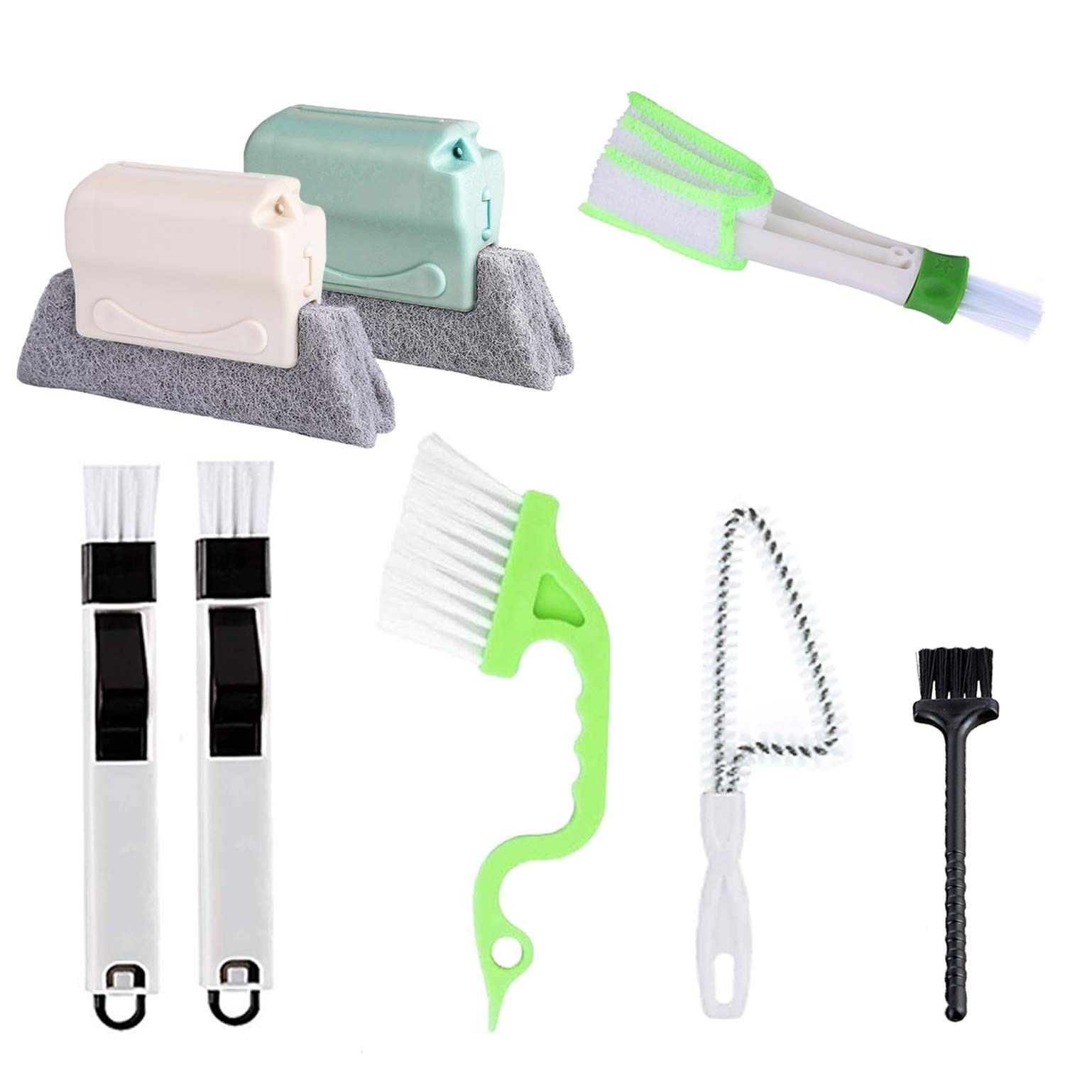 8 Pcs Handheld Groove Gap Cleaning Toolsdoor Window Track Cleaning Tools Groove