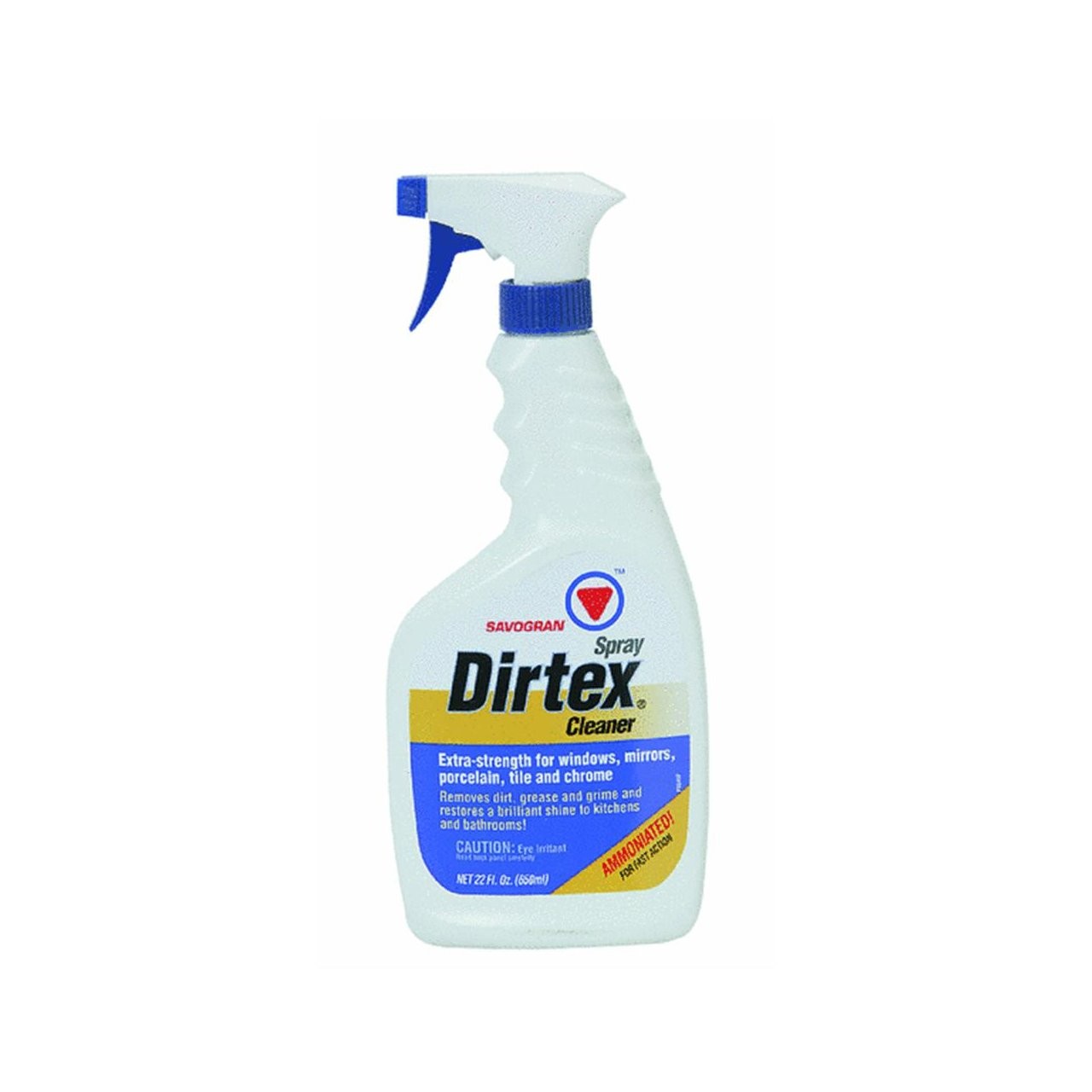 Dirtex 22 oz Ammoniated Spray Cleaner for Windows Tiles Chrome Grime Remover