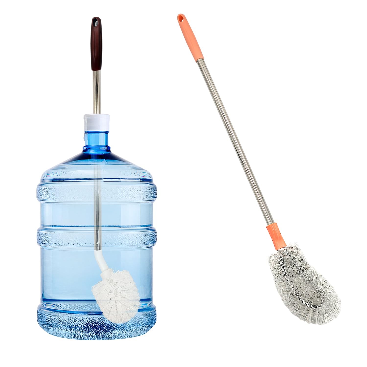 2-Pack Bucket Brush, Bottle Brush for Cleaning Extra Long Bottles, Gallon Jug
