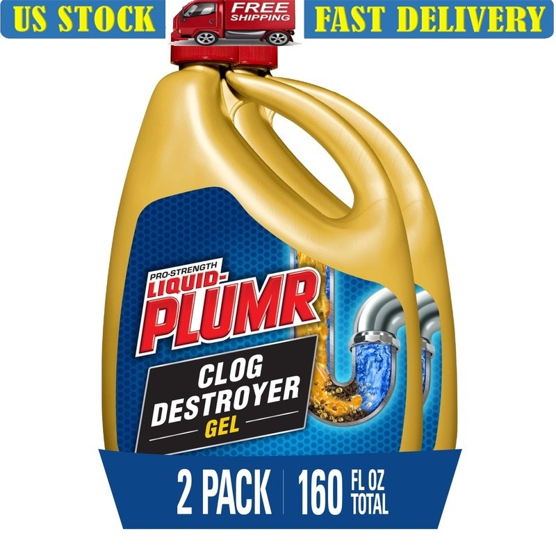 3-in-1 Clog Destroyer Gel Drain Cleaner Odor Eliminator PipeGuard Safe All Pipes