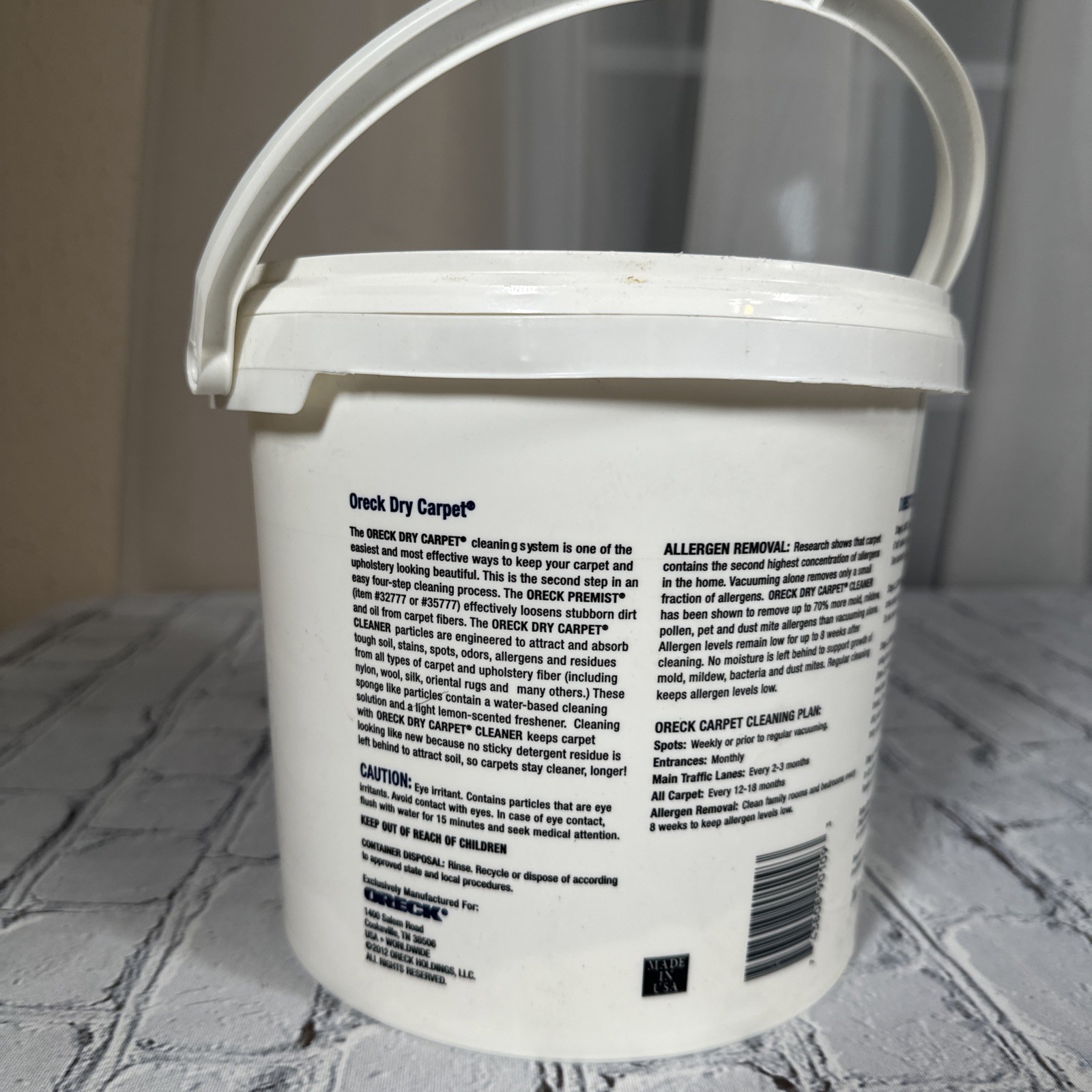 Oreck Dry Carpet Cleaner 1/4 Of Powder Left From 4lb Bucket