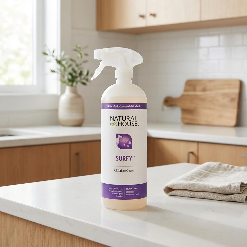 Natural House Surfy – Plant-Based Enzyme All-Purpose Cleaner Spray – Multi-Su…
