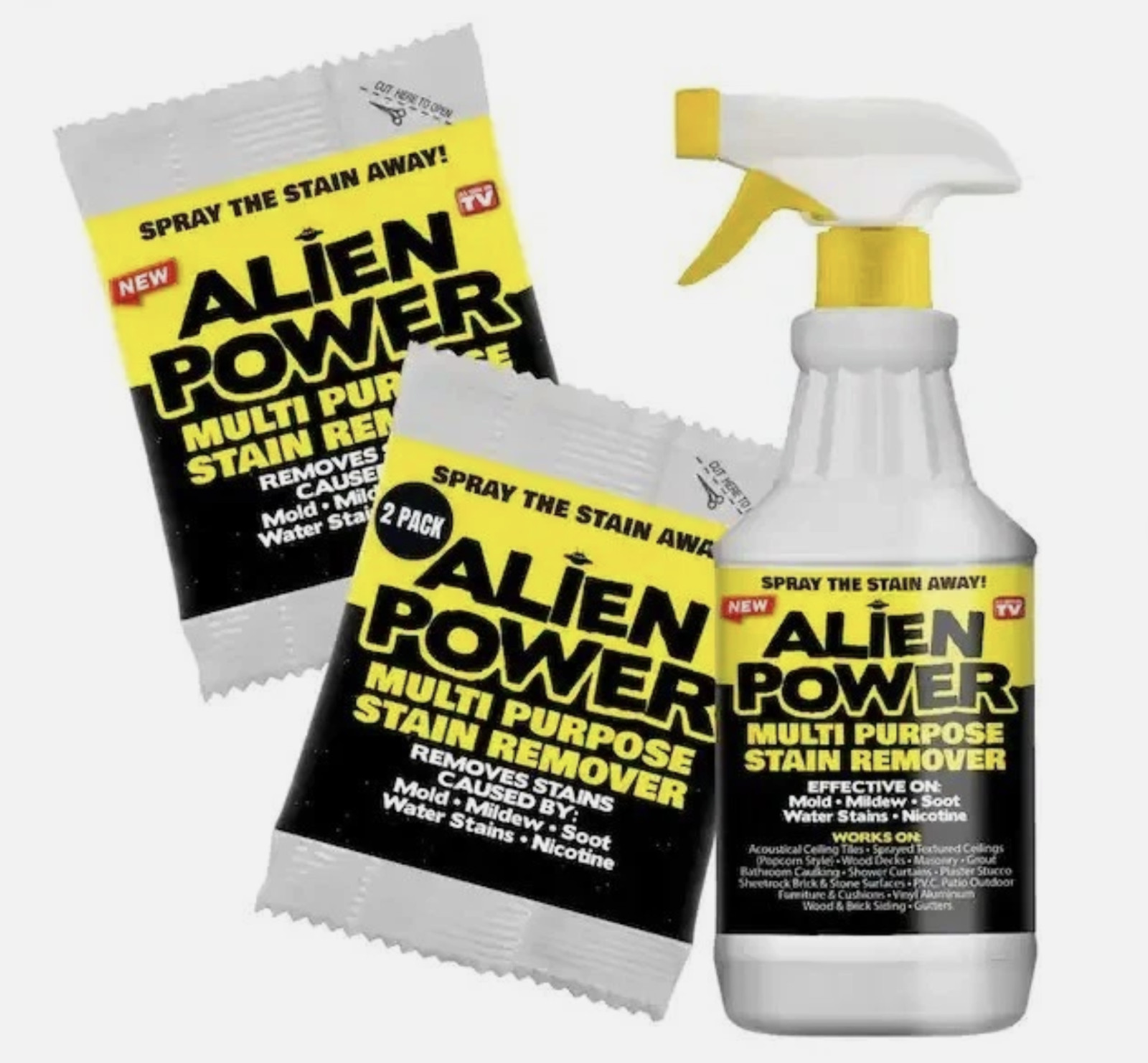 2 Pack Alien Power 24 oz. Super Concentrated Stain Remover – New