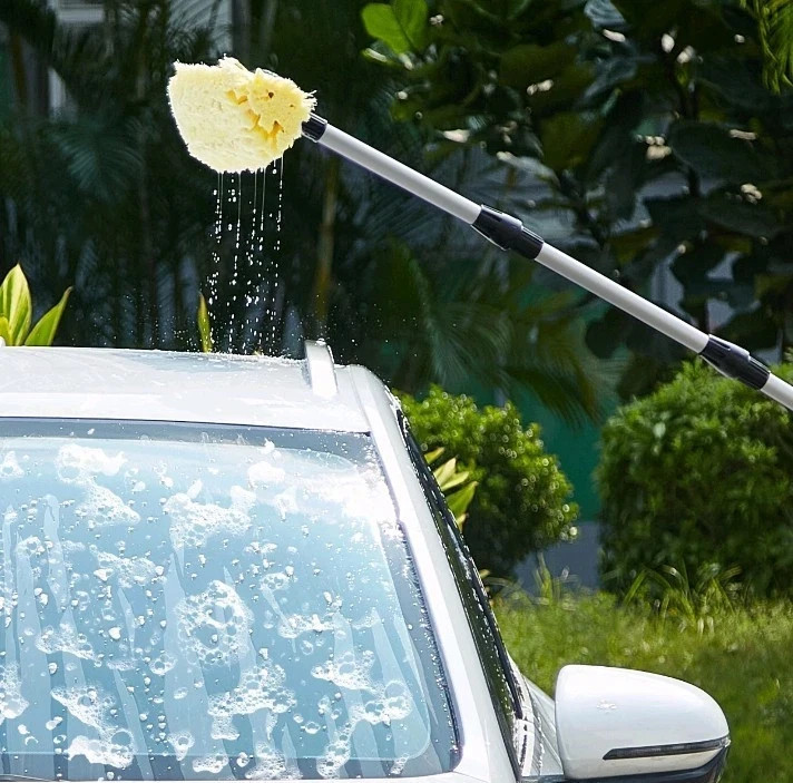soft bristle car wash brush head- gentle auto cleaning tool
