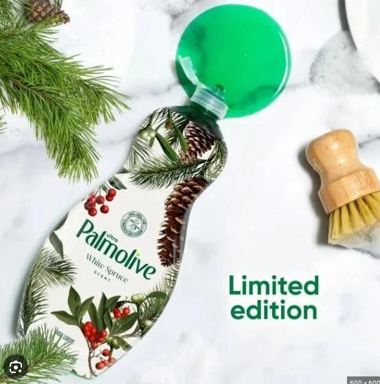 Palmolive Ultra Liquid Dish Soap Limited Edition White Spruce Scent Holiday Xmas